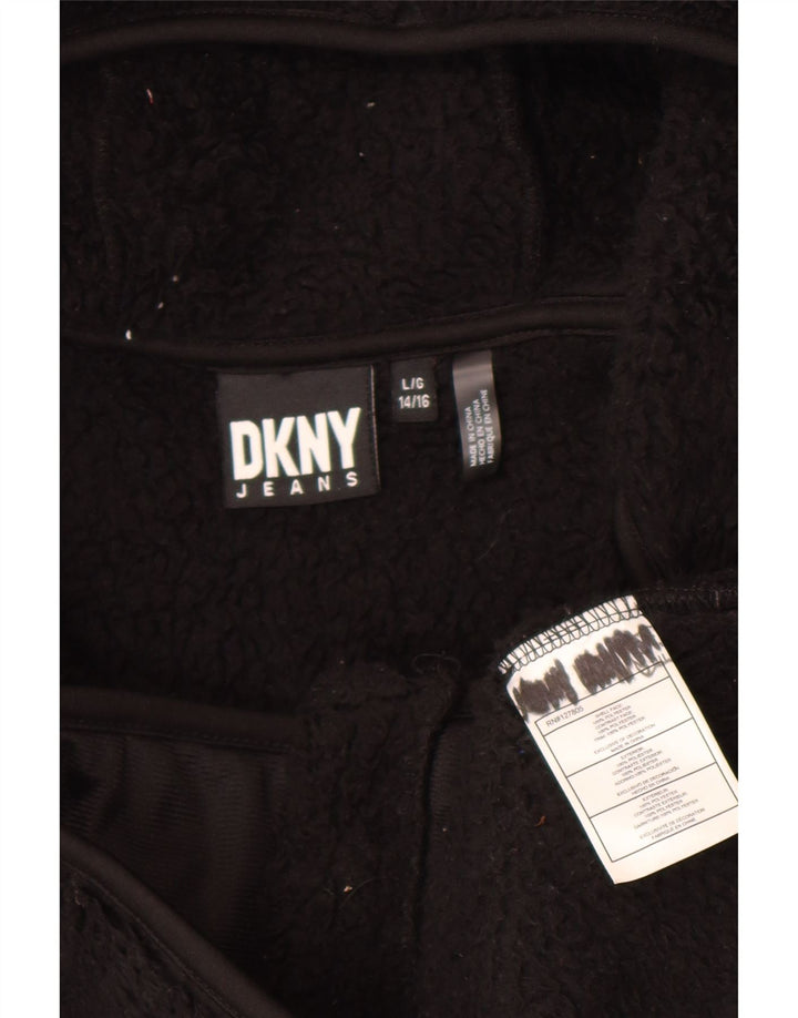 Dkny Jakna od flisa za djevojčice 14-15 godina, veliki crni poliester