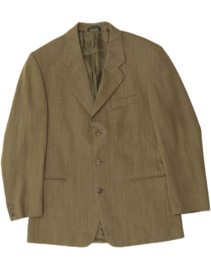 RENATO BALESTRA Mens 3 Button Blazer Jacket UK 38 Medium Khaki