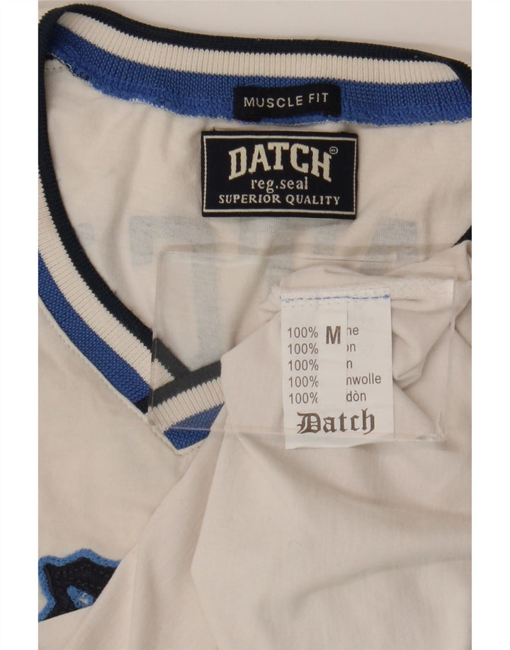 Datch Muška majica dugih rukava Muscle Graphic UK 12 srednje bijele boje