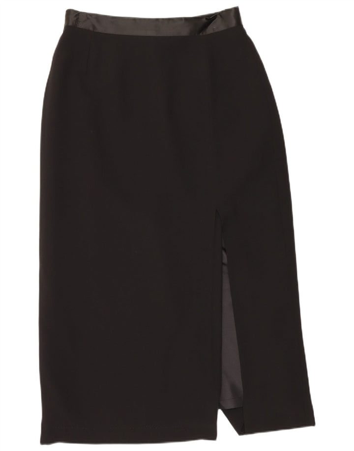 TRAFFIC Womens Midi Skirt UK 14 Medium W28  Black Polyester