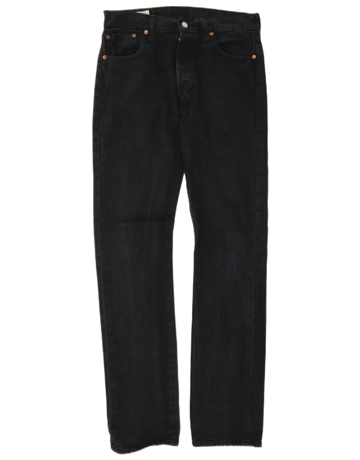 Levi's muške 501 ravne traperice W30 L34 crni pamuk