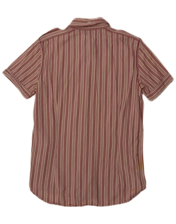 Diesel muška košulja kratkih rukava, pamuk srednje crvene pruge