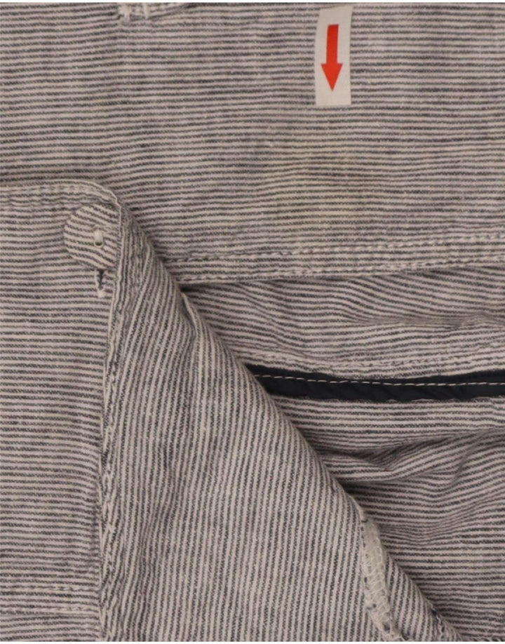 M&Co ženska jakna s 2 gumba UK 16 Large Blue Pinstripe Lan