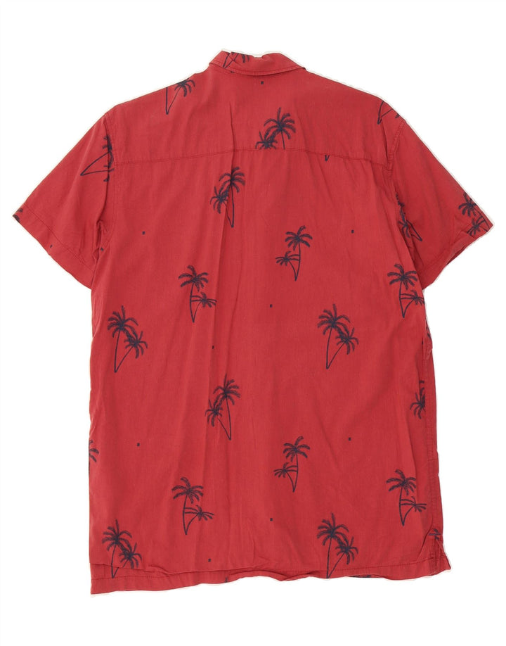 JACK & JONES Mens Short Sleeve Shirt Medium Red Cotton Hawaiian Vintage Jack & Jones and Second-Hand Jack & Jones from Messina Hembry 