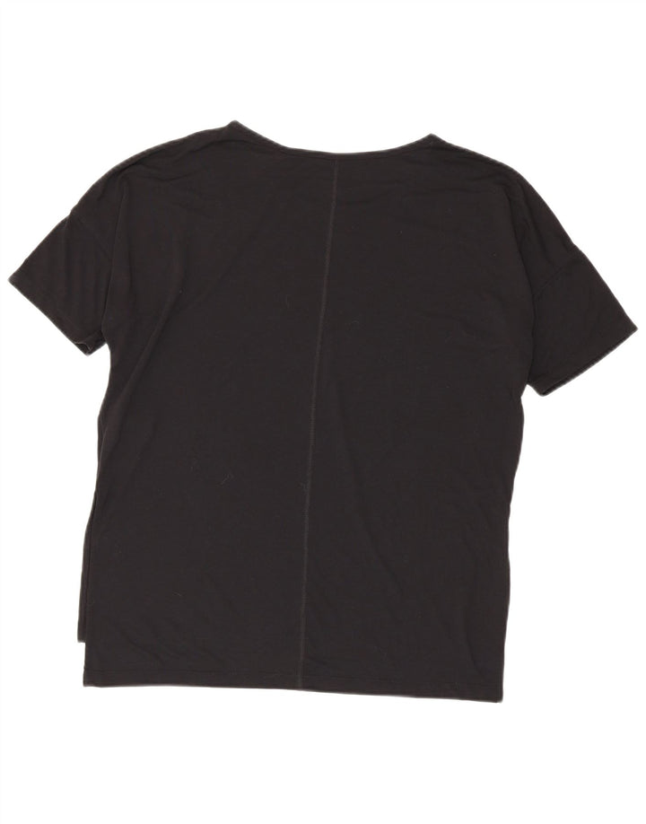 Nike Dri Fit prevelika majica kratkih rukava UK 14 Srednje crni poliester