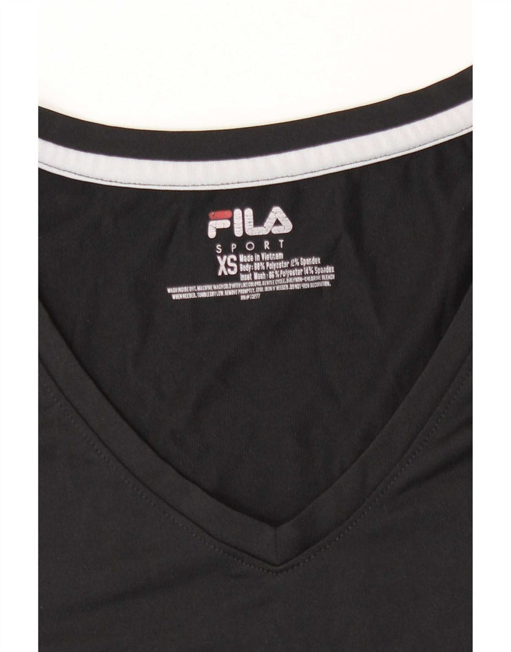 Fila ženska majica kratkih rukava UK 6 XS crni poliester