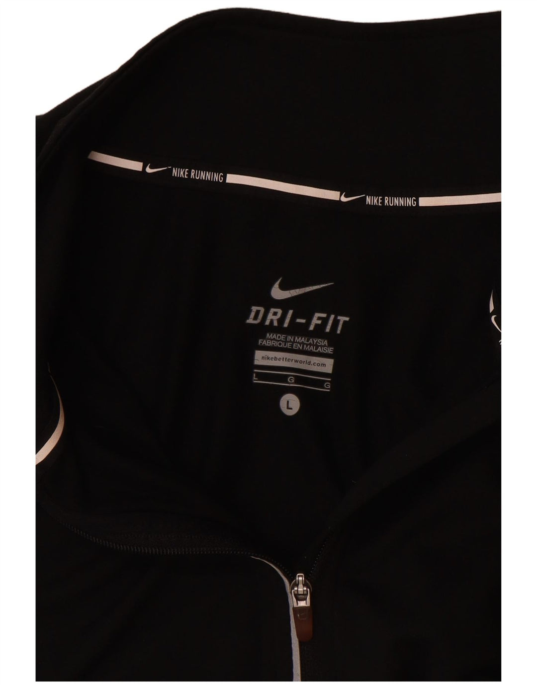 Nike Ženska trenirka Dri Fit Zip Neck Pulover Top UK 16 Large Black