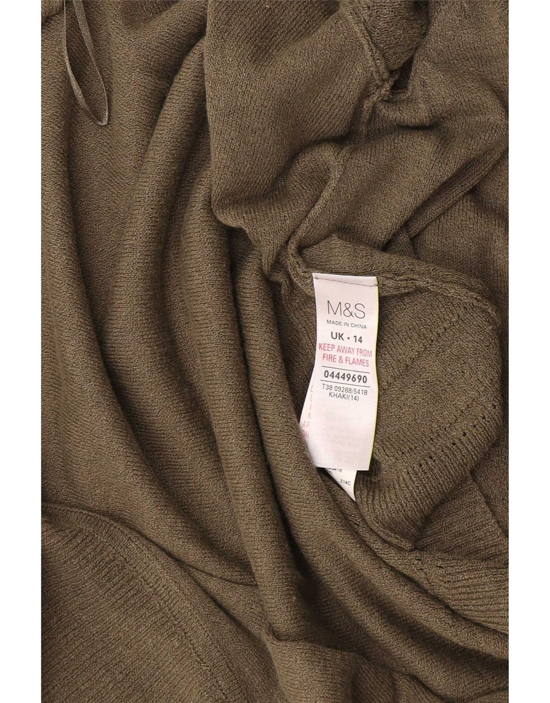 Marks & Spencer ženski kardigan džemper kratkih rukava UK 14 Srednji kaki