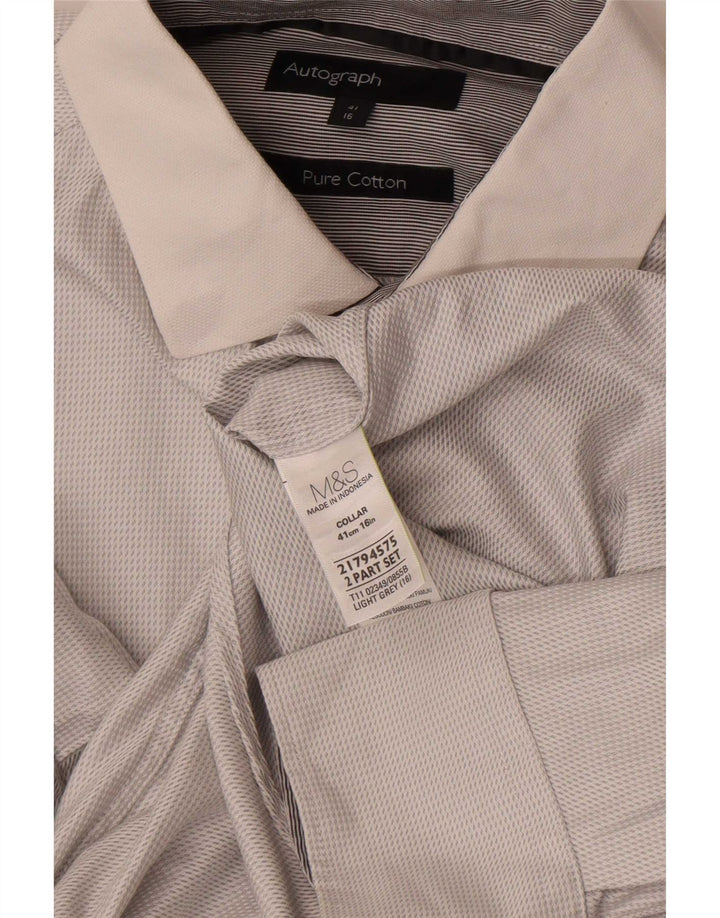 Marks & Spencer muška majica s autogramom, veličina 41, srednje sivi pamuk