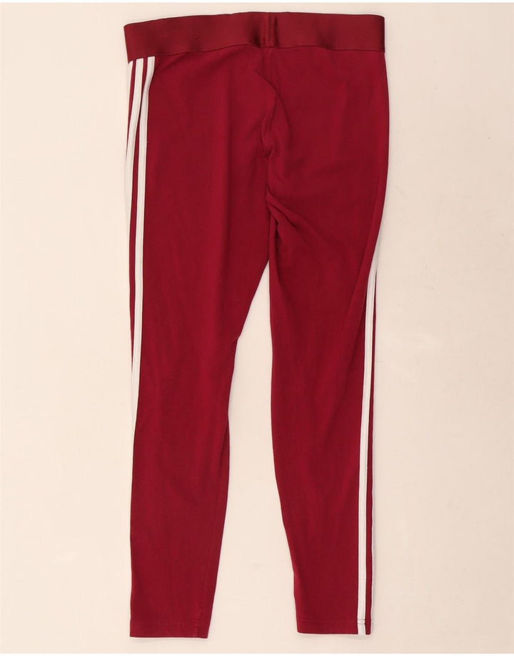 Adidas ženske tajice UK 12/14 srednje crvene pamuk