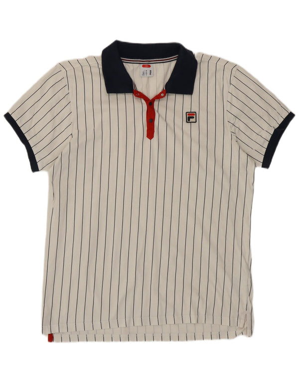FILA muška teniska polo majica s malim bijelim pamučnim prugama