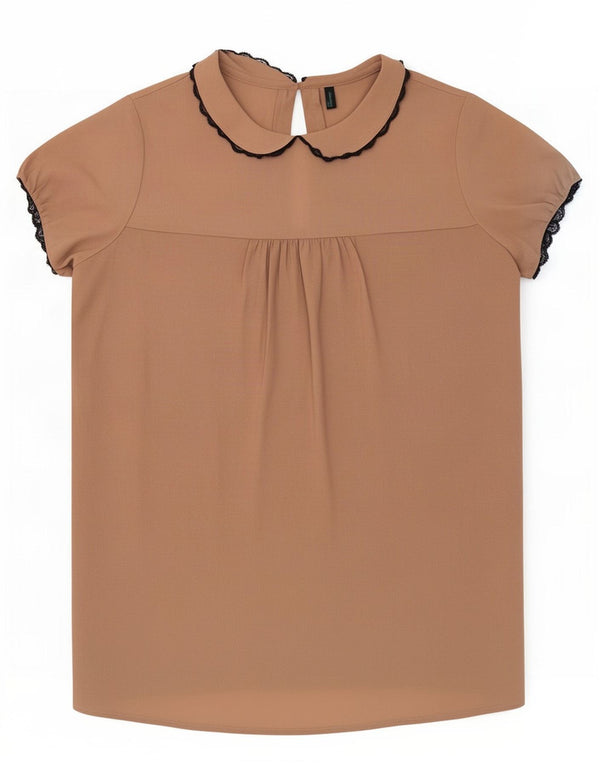 Benetton gornji dio ženske bluze UK 10 Small Beige Poliester