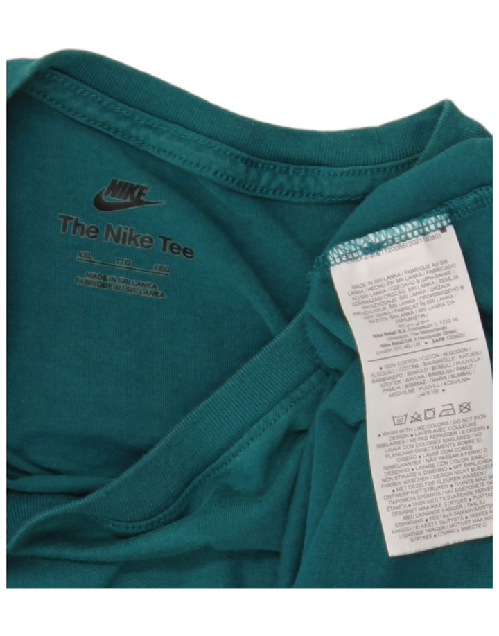 Nike muška majica kratkih rukava 2XL tirkizni pamuk