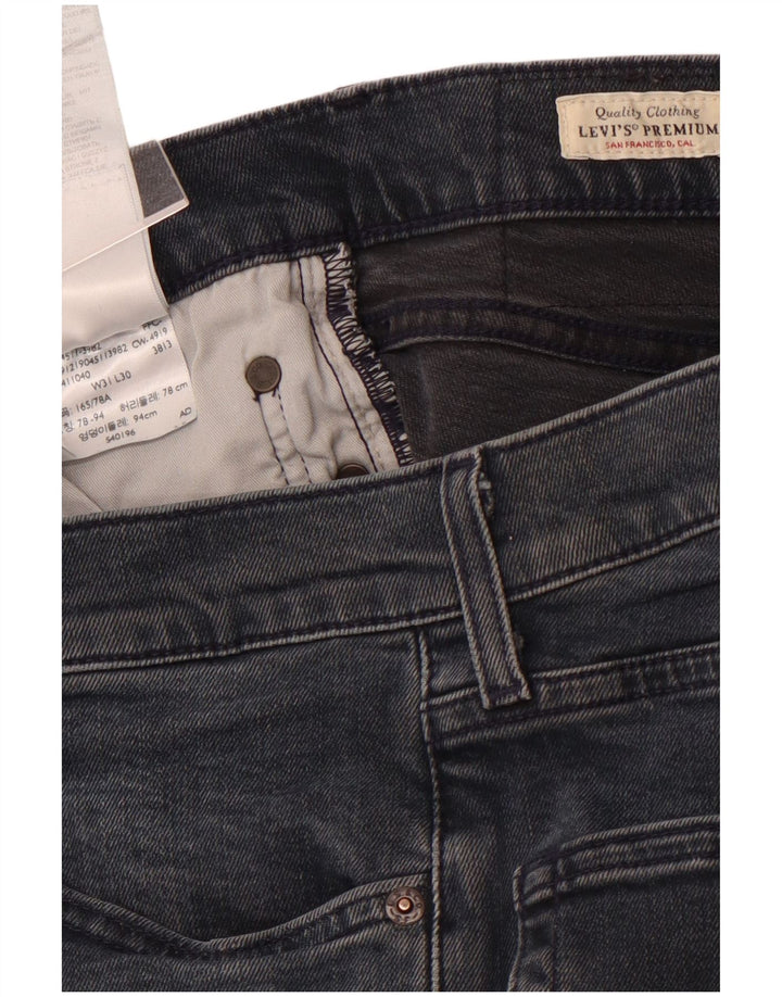 LEVI'S ženske ravne traperice W31 L30 tamnoplavi pamuk