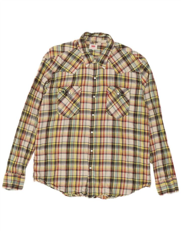 Levi's muška flanelska košulja XL šareni karirani pamuk