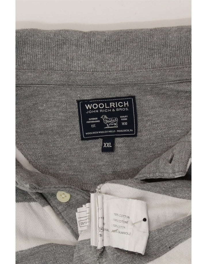 Woolrich muška polo majica 2XL pamuk na sive pruge