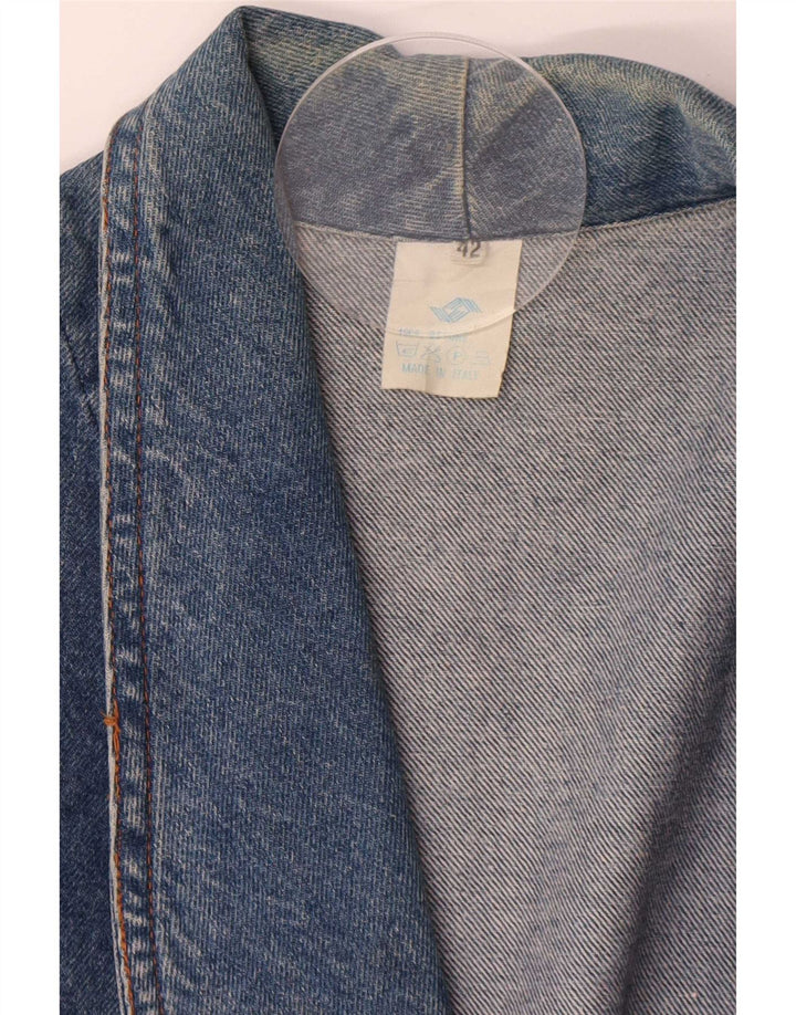 Vintage ženska prevelika traper jakna s 1 gumbom IT 42 Medium Blue