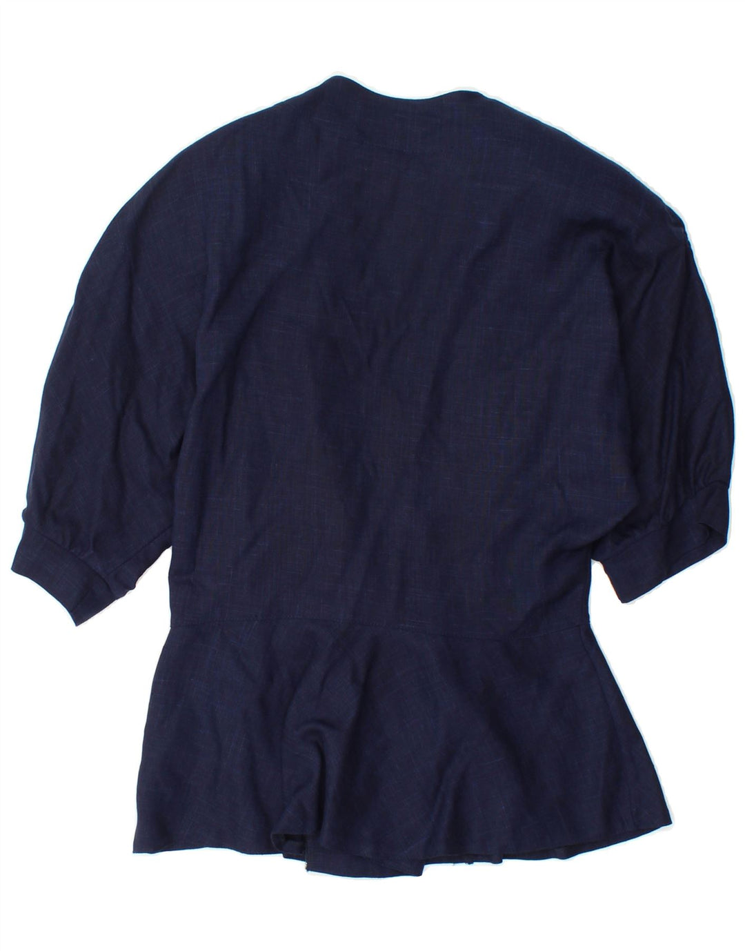 VINTAGE Womens Short Sleeve Blazer Jacket IT 44 Medium Navy Blue Vintage Vintage and Second-Hand Vintage from Messina Hembry 