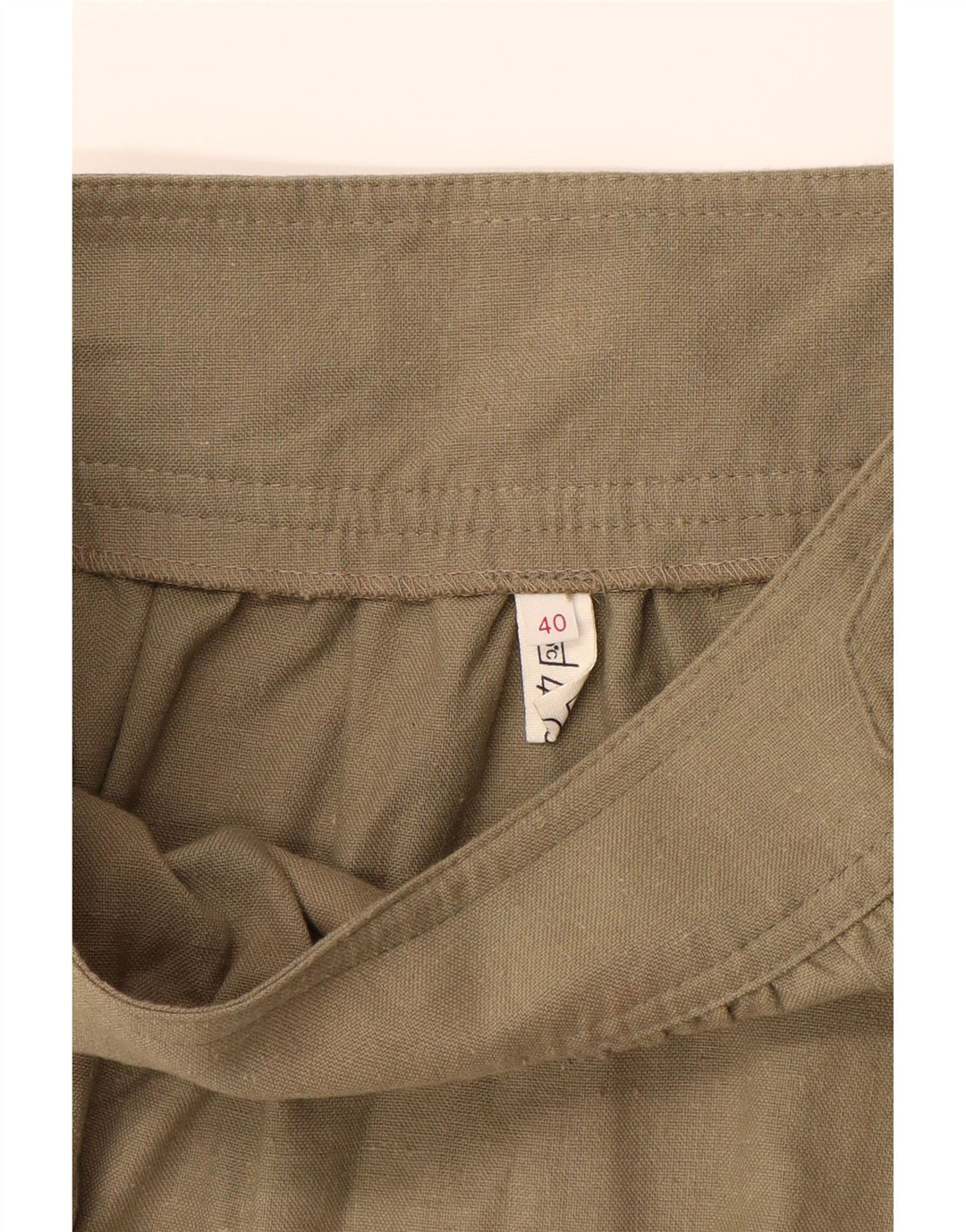 VINTAGE Womens A-Line Skirt IT 40 Small W26  Khaki Vintage Vintage and Second-Hand Vintage from Messina Hembry 