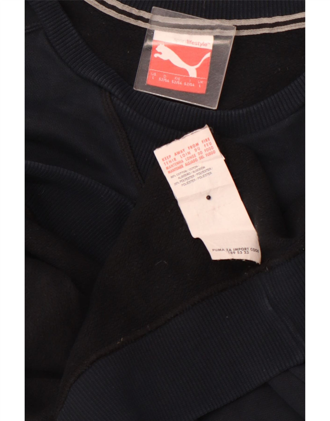 PUMA muški džemper s grafičkim motivima, veliki tamnoplavi pamuk