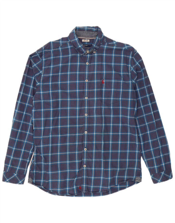 JOULES Muška pripijena košulja, veliki tamnoplavi karirani pamuk