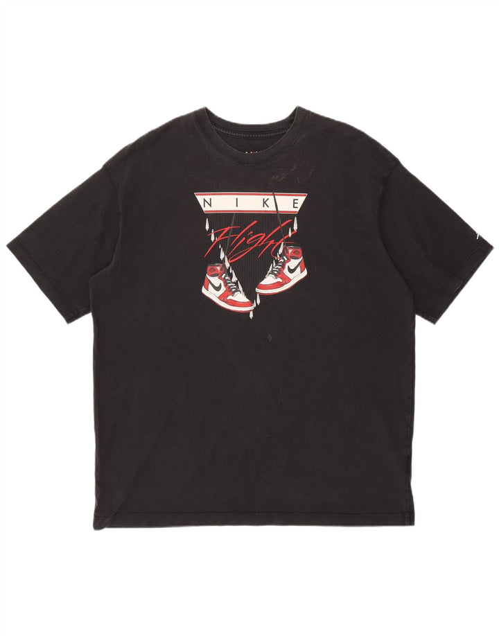 JORDAN Muška prevelika majica kratkih rukava XL crni pamuk