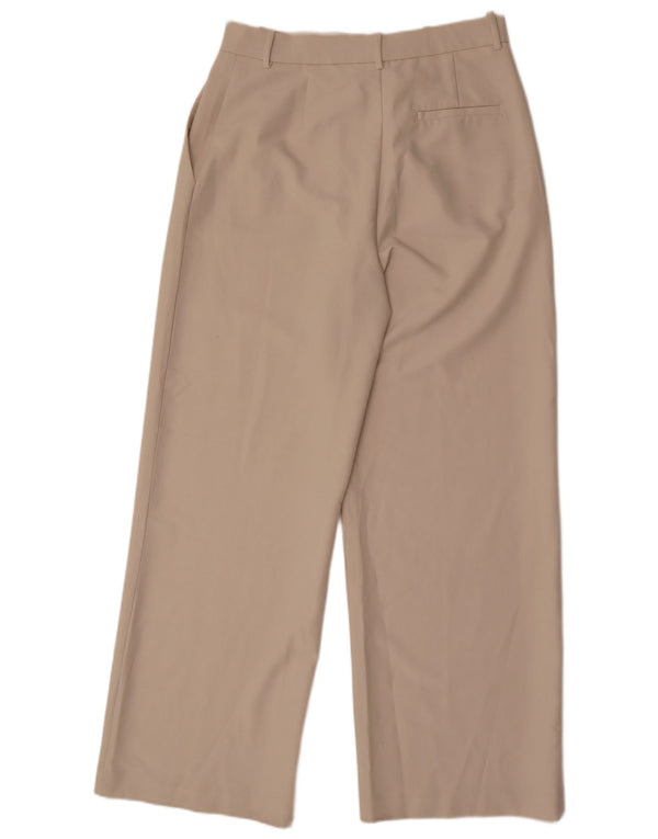 Zara ženske široke odijelne hlače visokog struka, velike W30 L32, bež