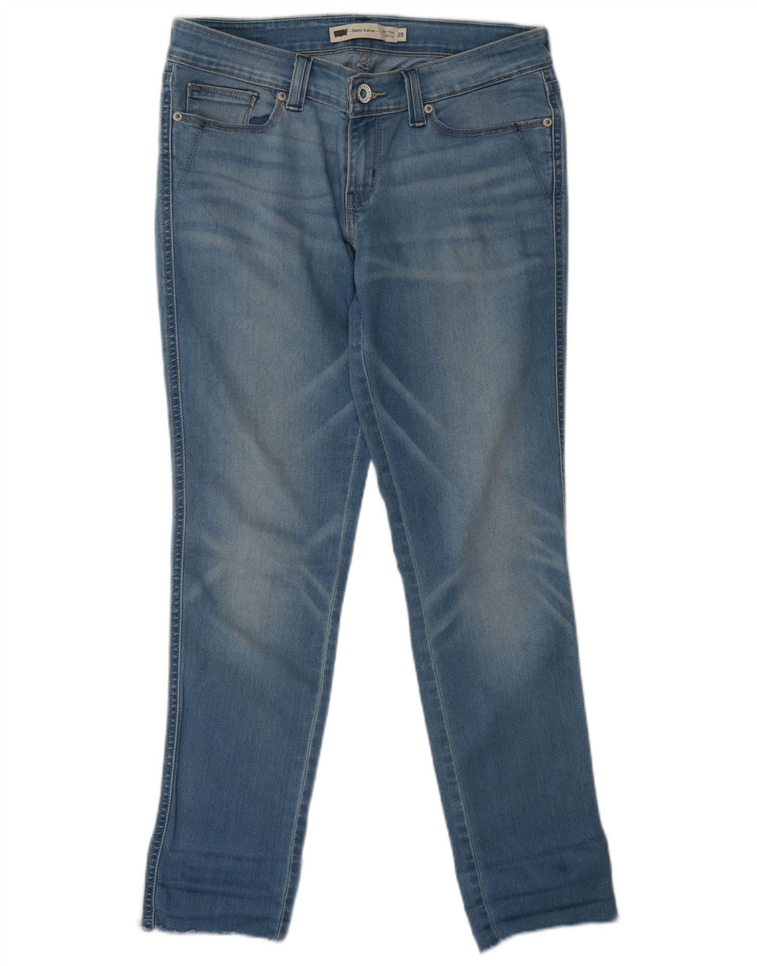 LEVI'S ženske demi curve uske traperice W29 L28 plavi pamuk