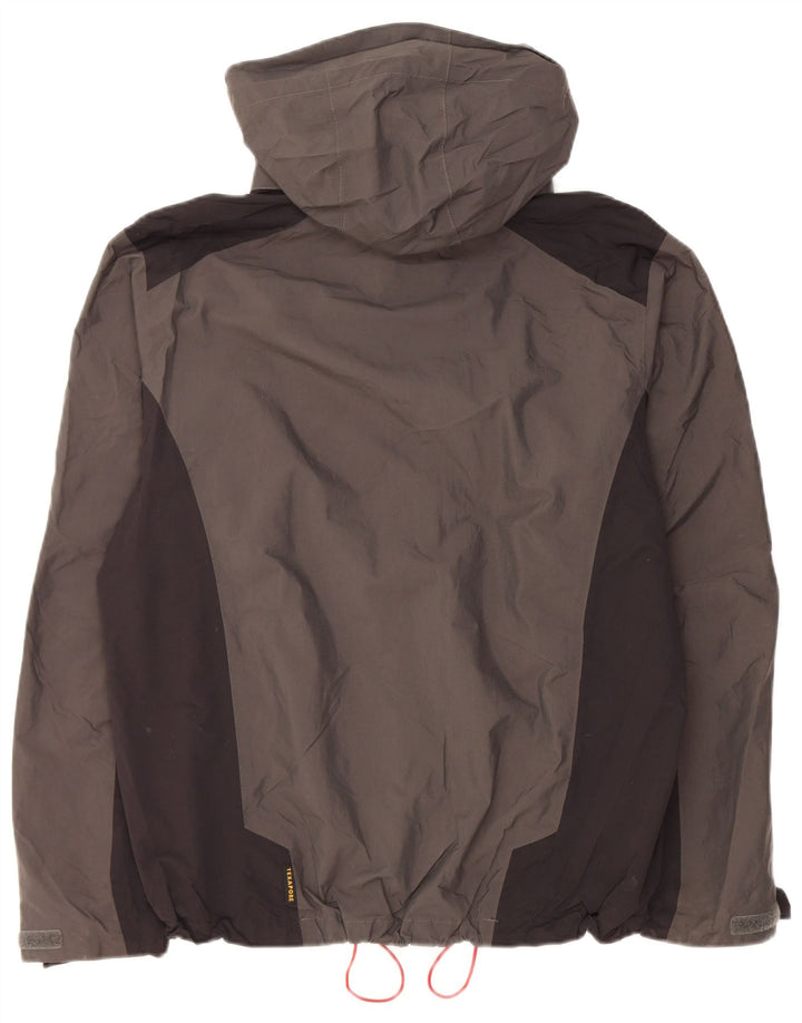 Jack Wolfskin muška kišna jakna s kapuljačom UK 34 Mala siva poliamida