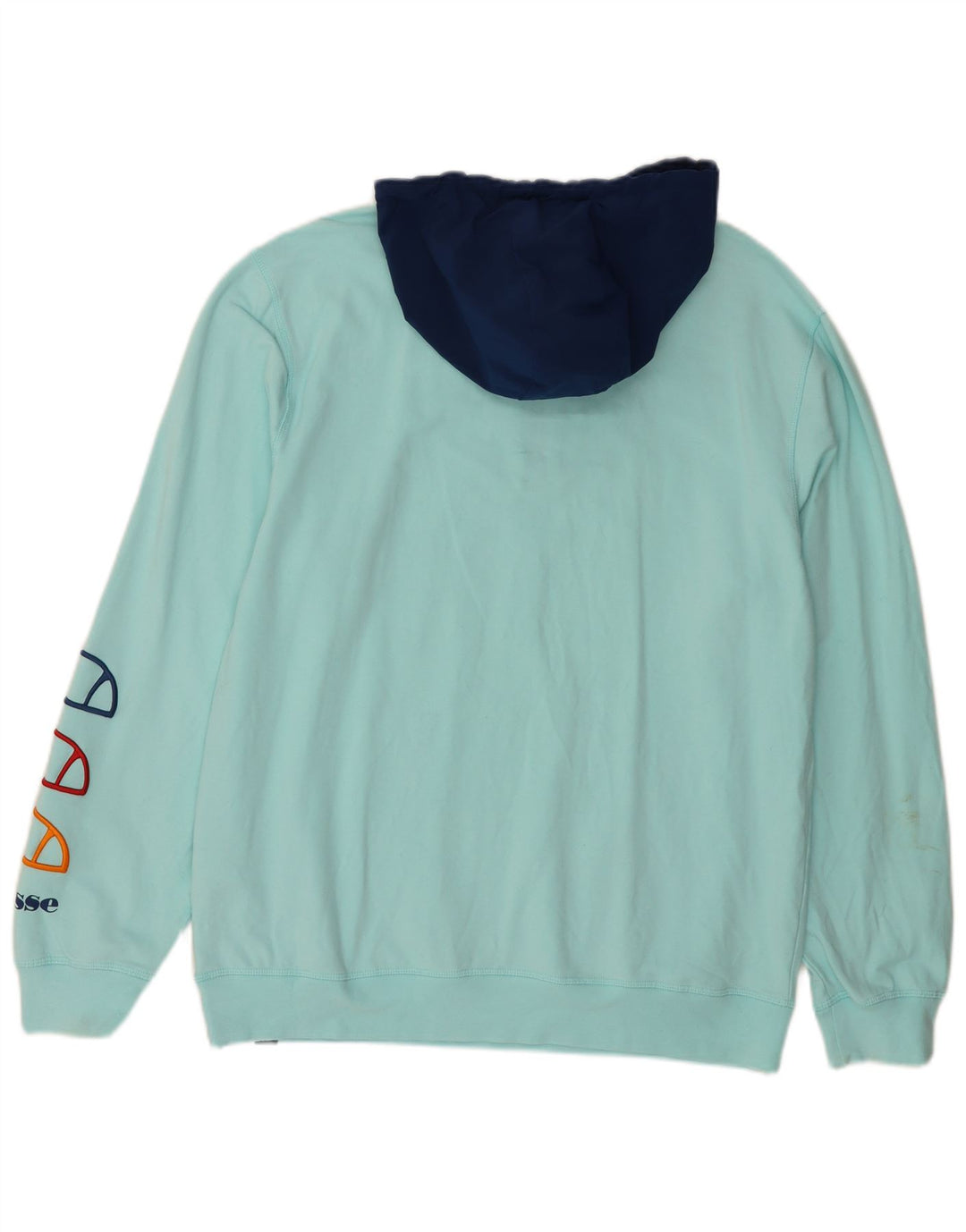 ELLESSE Muška majica s kapuljačom s grafičkim motivima XL tirkizni pamuk u blokovima boja