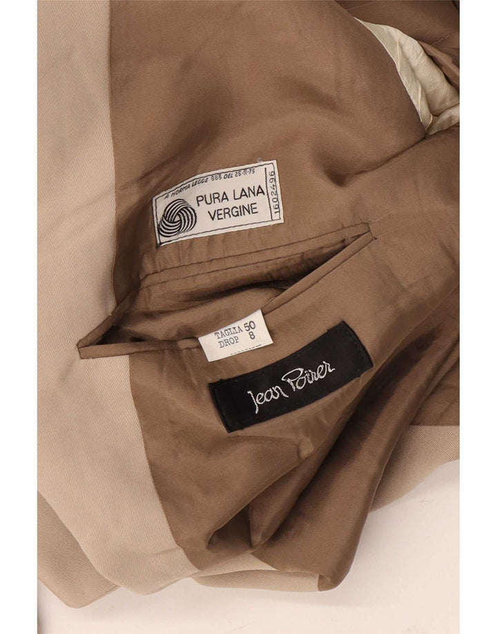 Vintage muška jakna s dvostrukim kopčanjem IT 50 Large Beige Virgin Wool