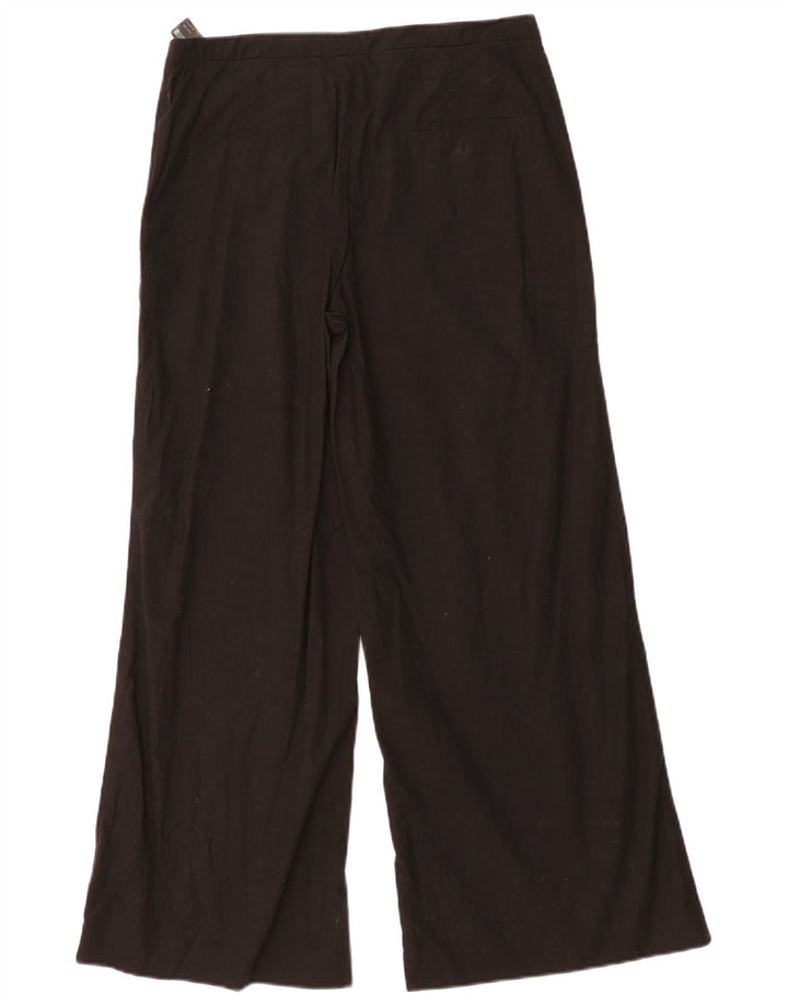 MASSIMO DUTTI Ženske chino hlače širokih nogavica EU 40 srednje W30 L29 crne