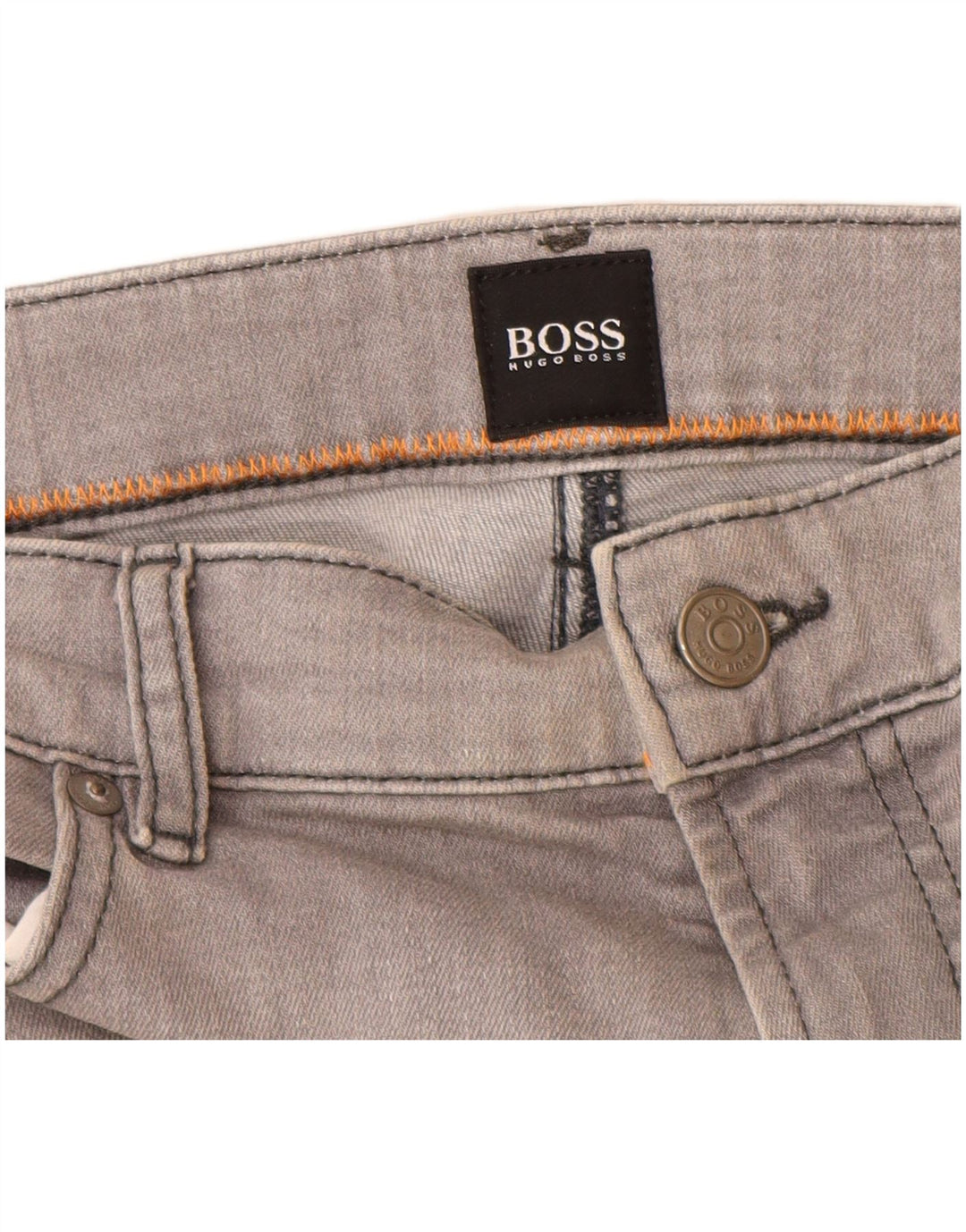 Hugo Boss muške ravne traperice W36 L30 sivi pamuk
