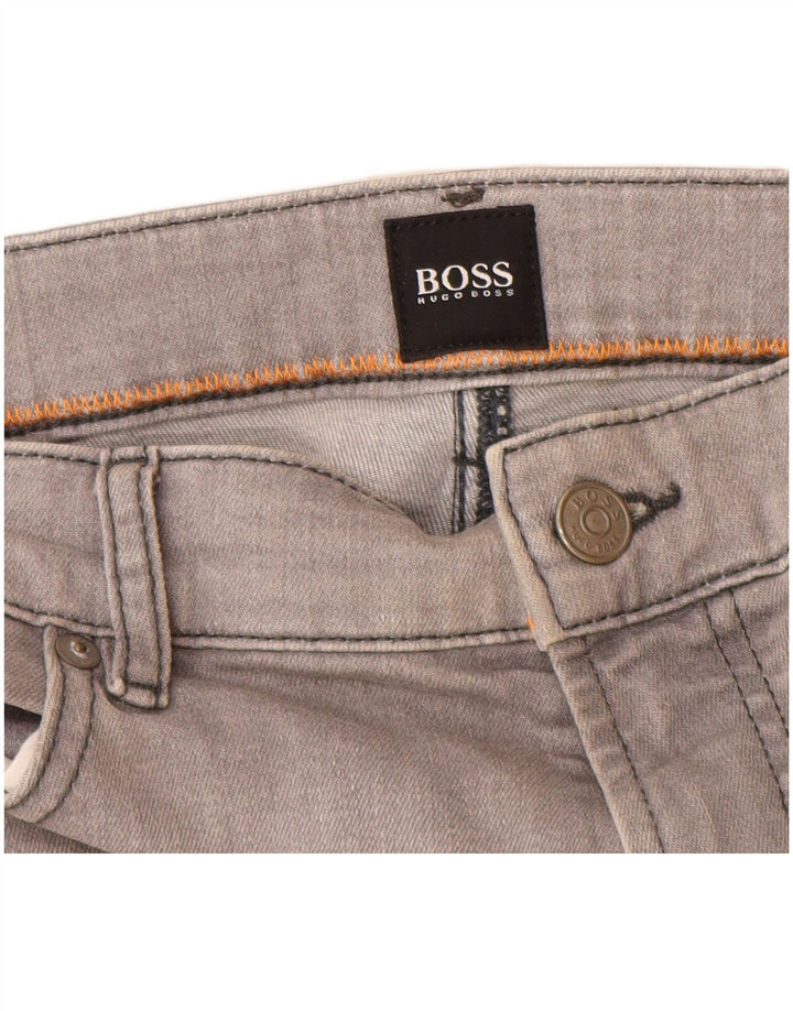 Hugo Boss muške ravne traperice W36 L30 sivi pamuk