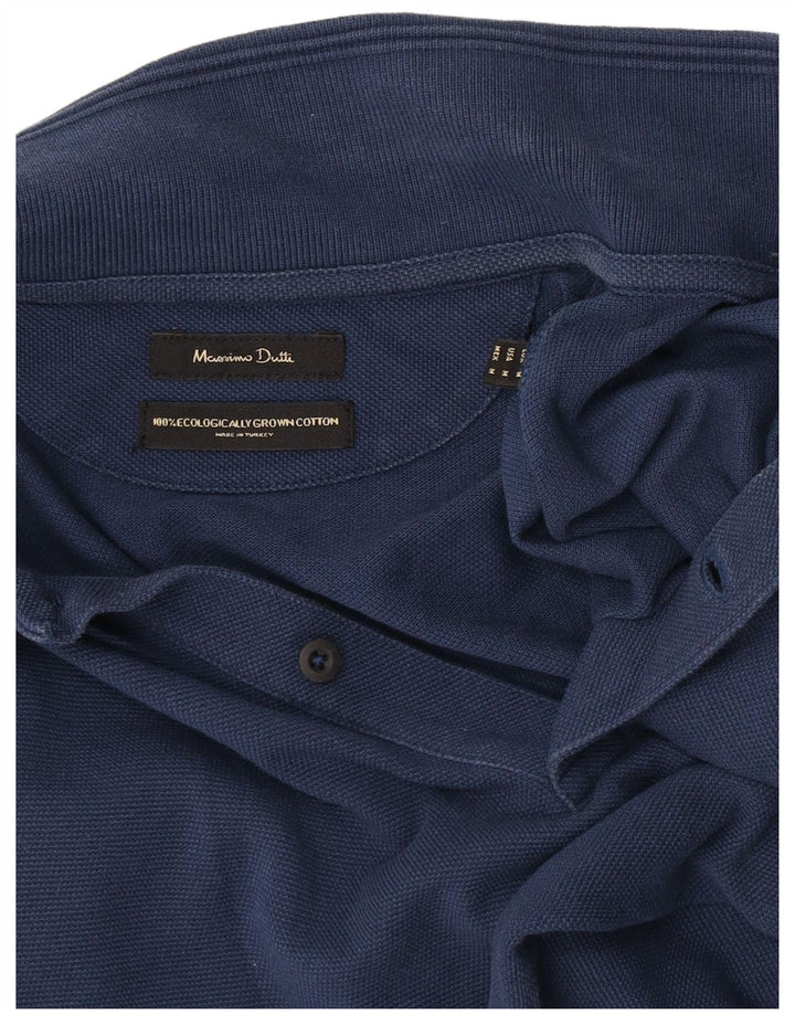 Massimo Dutti muška polo majica Srednje tamnoplavi pamuk