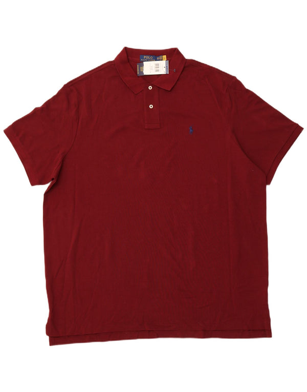 POLO RALPH LAUREN Muška klasična polo majica 2XL bordo pamuk