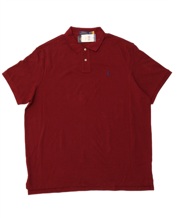 POLO RALPH LAUREN Muška klasična polo majica 2XL bordo pamuk