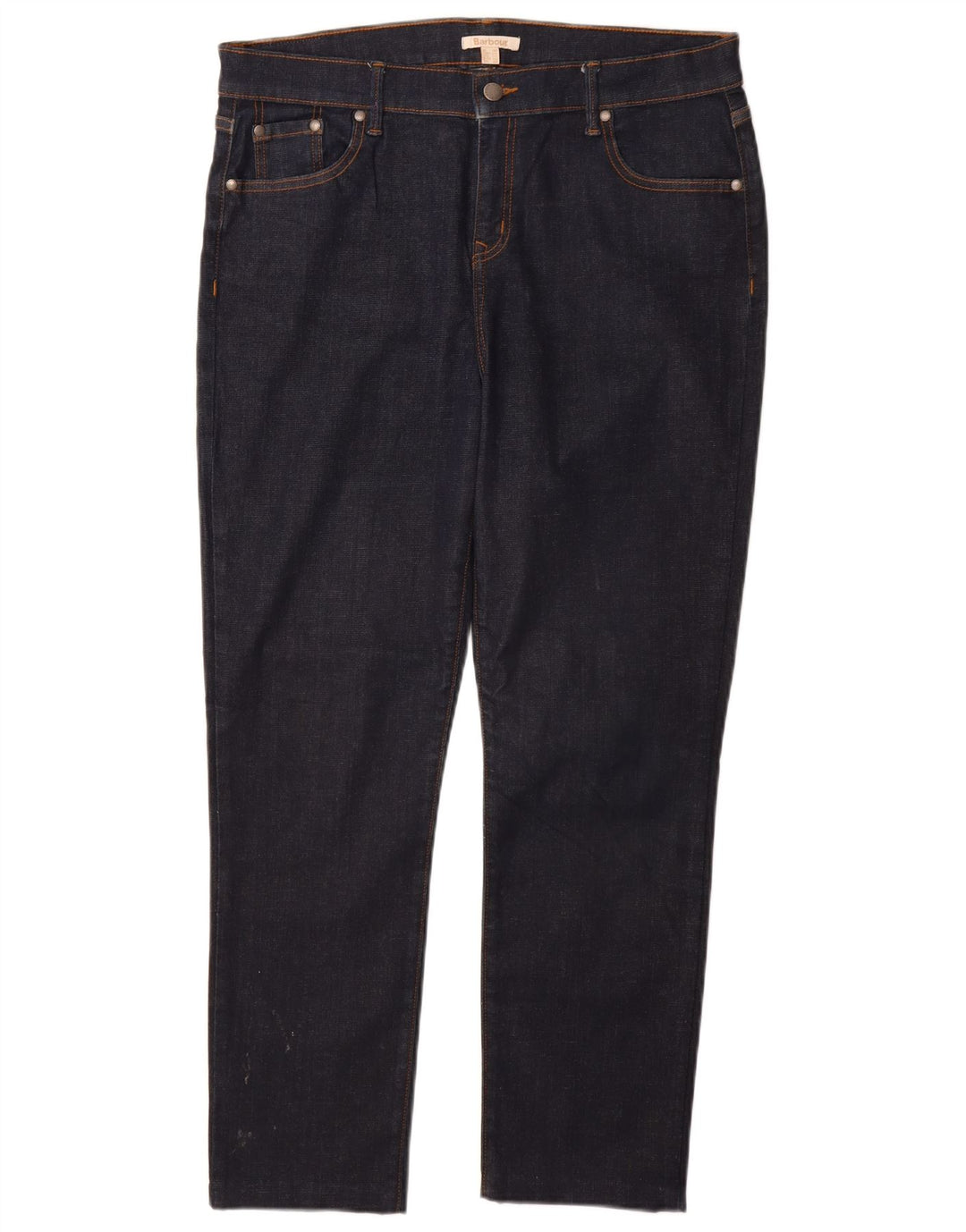 BARBOUR Ženske ravne traperice UK 18 XL W34 L28 tamnoplavi pamuk