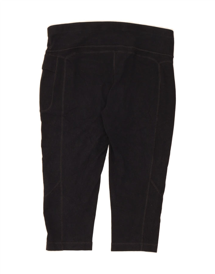 FILA Womens Capri Leggings UK 14 Large  Black Cotton Vintage Fila and Second-Hand Fila from Messina Hembry 