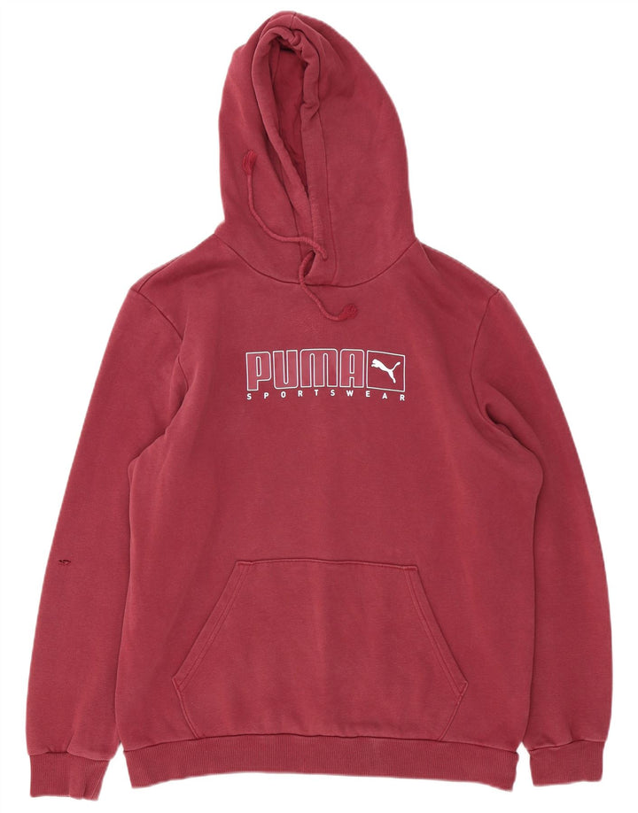 Puma muška majica s kapuljačom srednje bordo boje