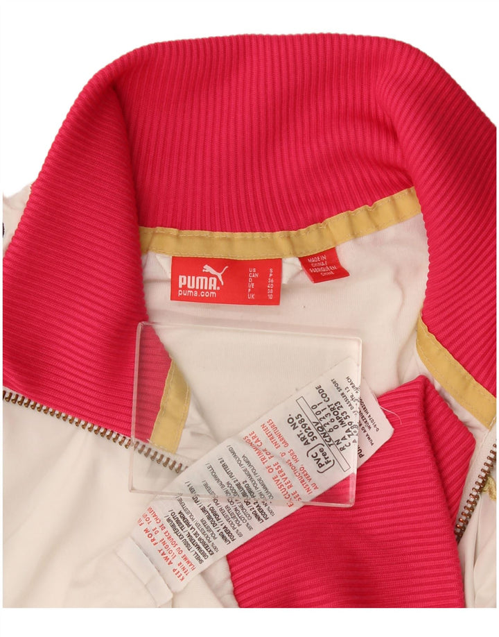 Puma ženska gornja jakna trenirke UK 10 Small White Colourblock poliester