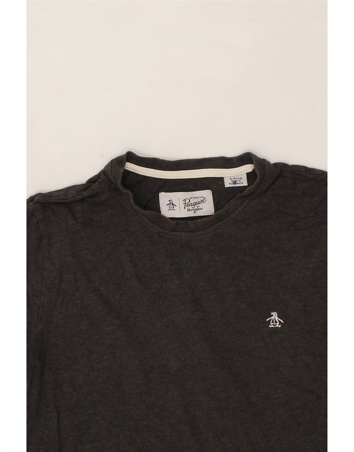 PENGUIN Mens T-Shirt Top Small Grey Cotton Vintage Penguin and Second-Hand Penguin from Messina Hembry 