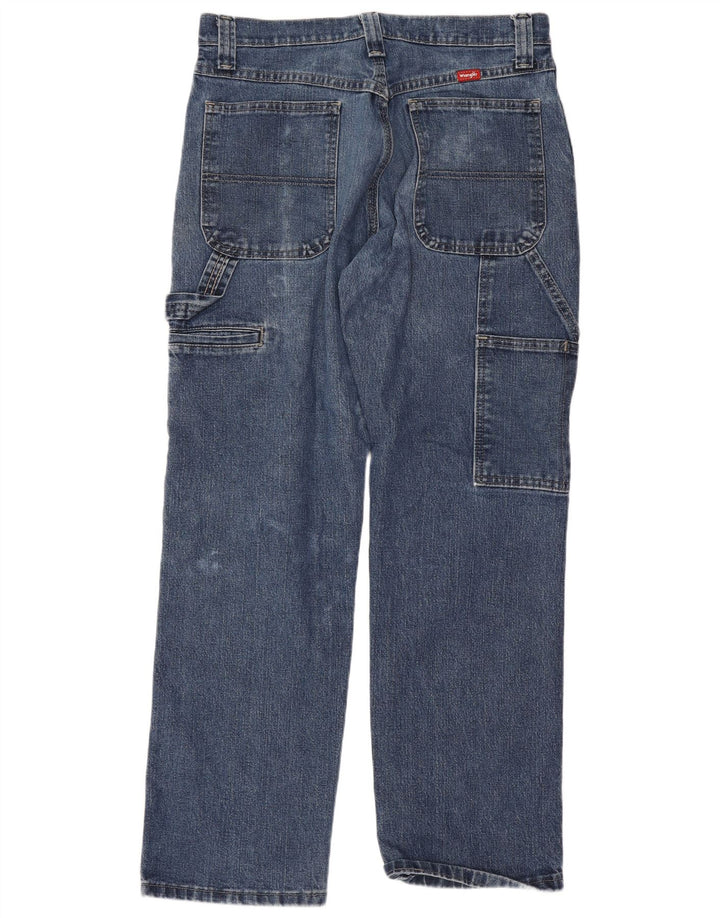 Wrangler muške Cargo ravne traperice W30 L30 plavi pamuk