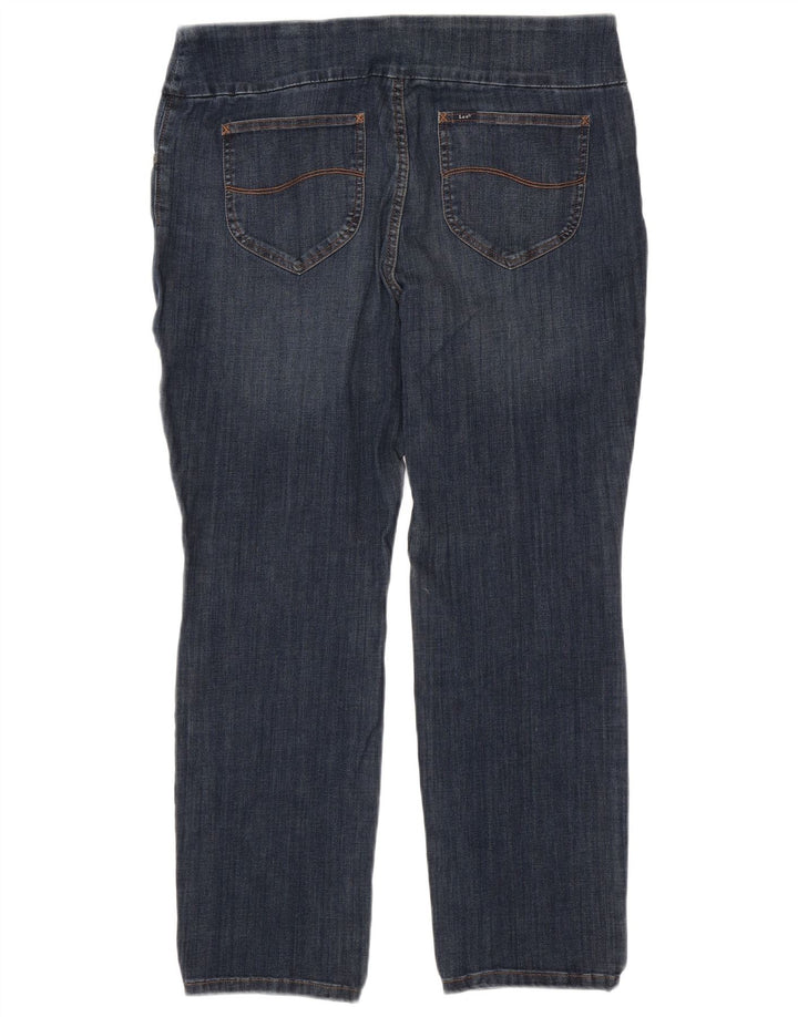 LEE Ženske uske traperice srednjeg rasta US 18 2XL W36 L29 tamnoplave