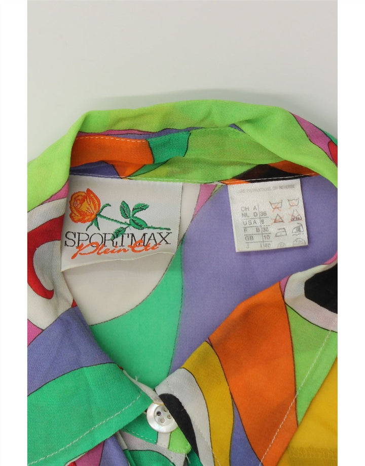 Sportmax ženska prevelika košulja bluza UK 10 Mali raznobojni paisley