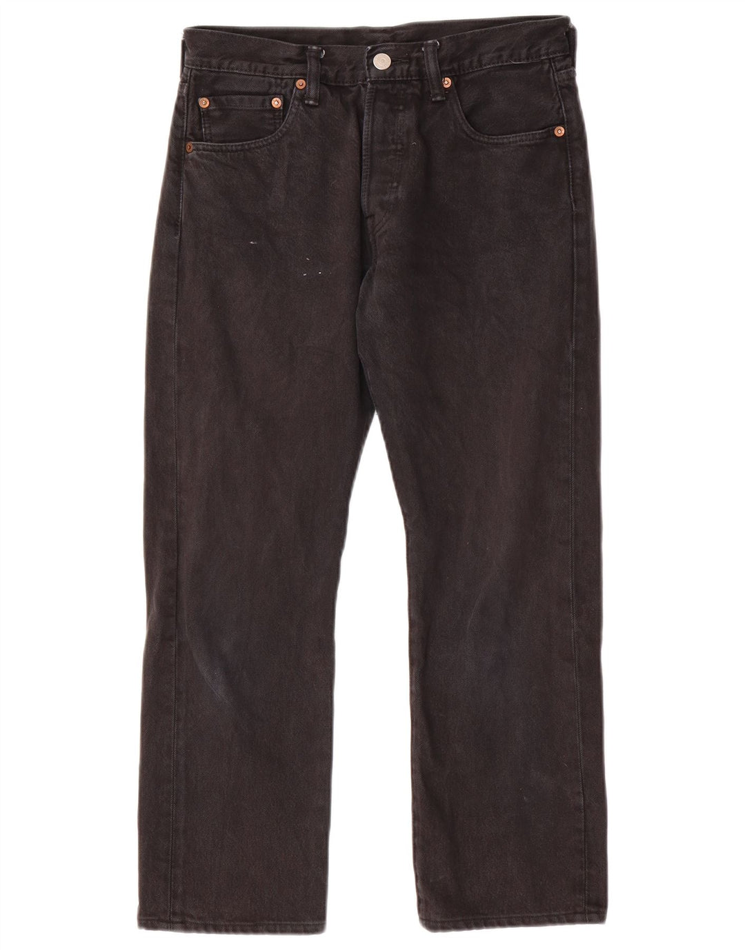 LEVI'S Mens Straight Jeans W28 L25 Black Cotton