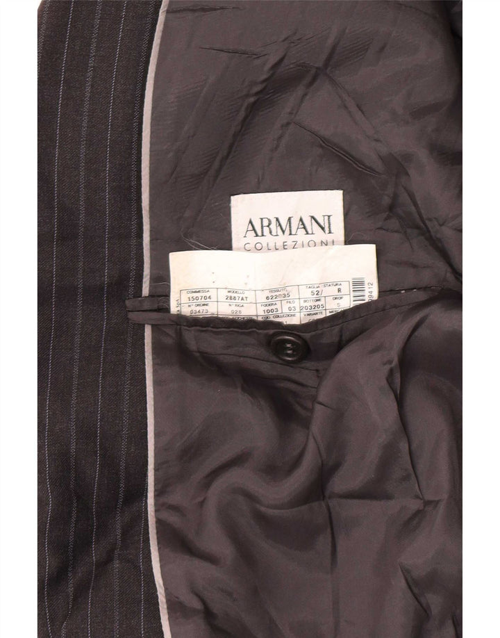 Armani Collezioni muška jakna sa 2 gumba IT 52 XL siva vuna na pruge