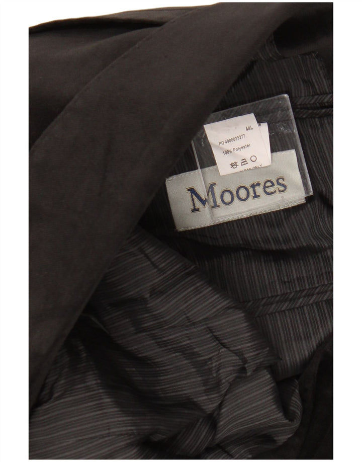 Vintage muški dugi sako s 2 gumba UK 44 2XL crni poliester