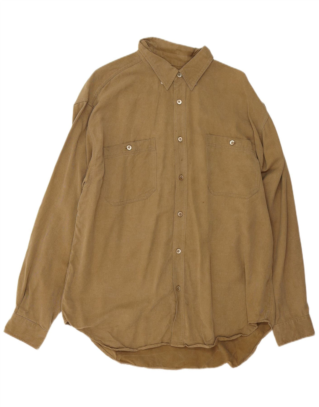 TOMMY BAHAMA Mens Shirt Large Khaki Tencel
