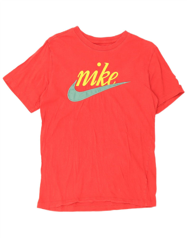 NIKE Mens Graphic T-Shirt Top Small Red Cotton